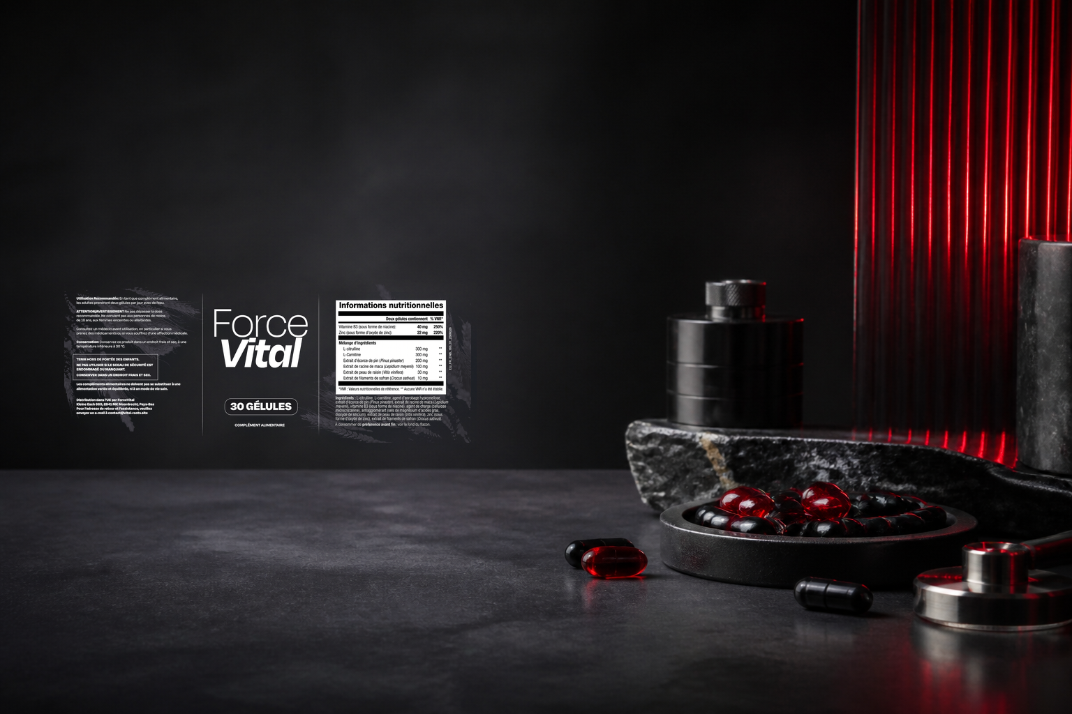 90 jours annoncés à 1 capsule par jour de ForceVital